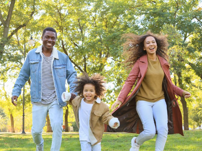 A family walking together outdoors